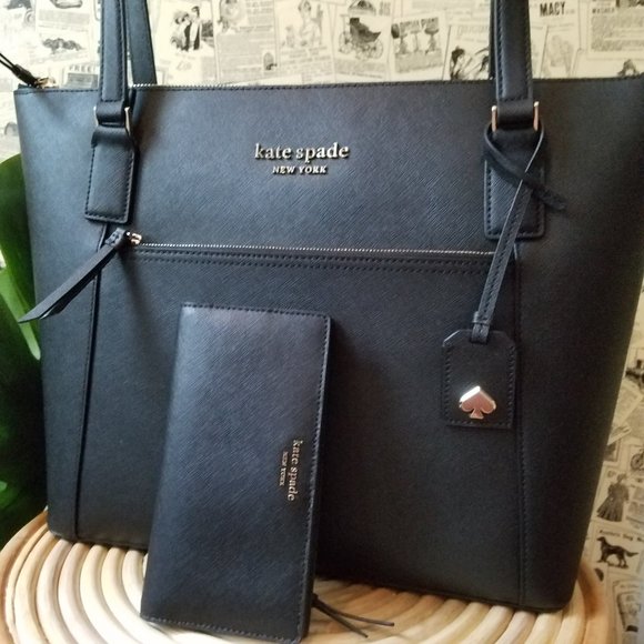 Kate Spade Cameron Pocket Tote Bifold Wallet black - Picture 6 of 16